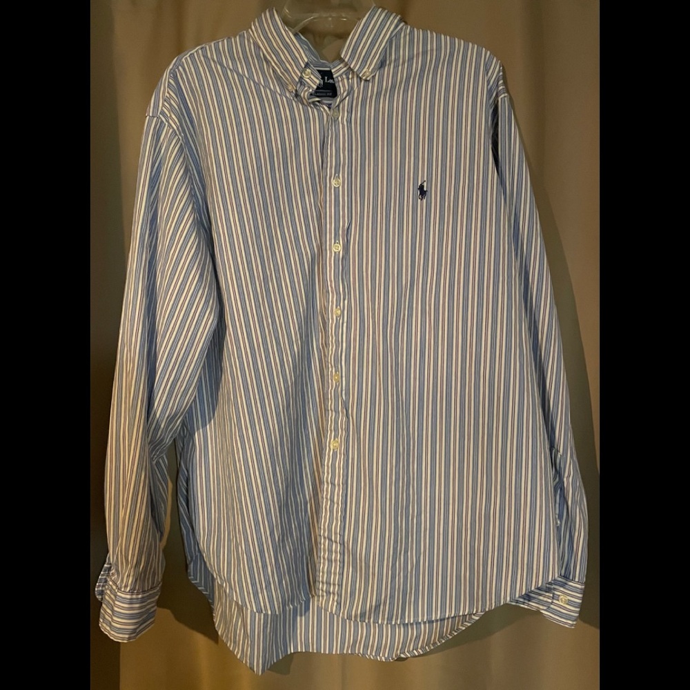 Ralph Lauren, Button Down Shirt, Size: See Photo, Color: White, Blue, Maroon
